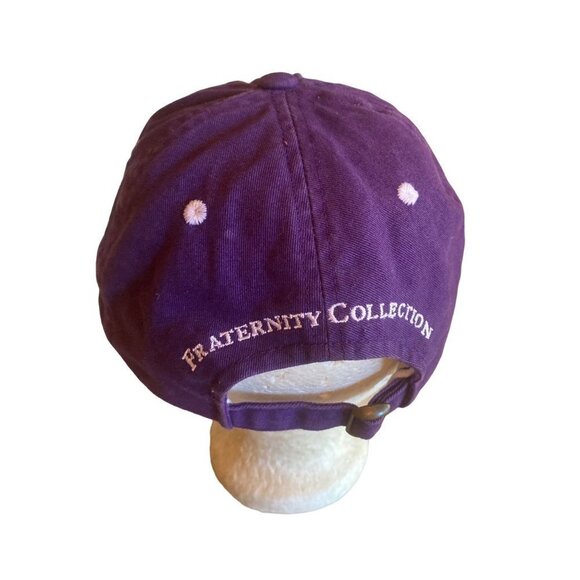 Fraternity Hat Collection Purple Hat Cap Adjustable Embroidered Bow Tie - Picture 4 of 7